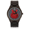 Red Guitar Wood Watch
