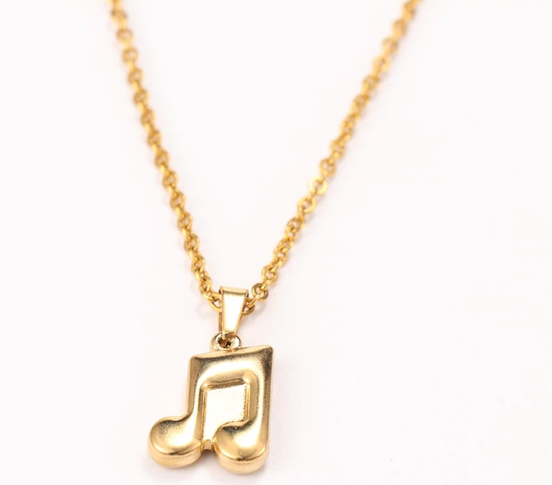 Music Eighth Note Necklace