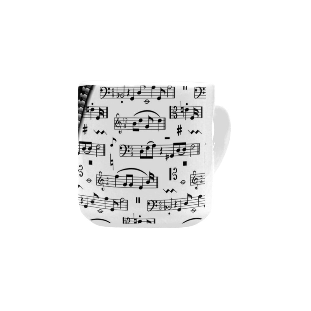 Zip-up Music Sheet Heart-shaped Mug