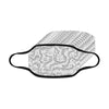 Music Notes White Pattern Mask