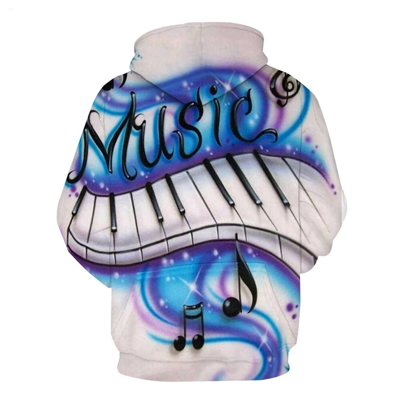 Music Piano Keys 3D Print Hoodie