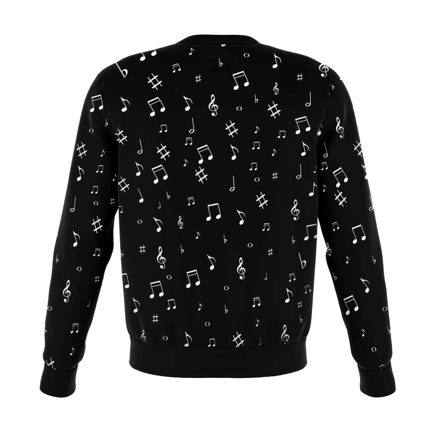 Piano Music Notes Black Sweatshirt