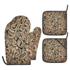 Music Notes Art Oven Mitts