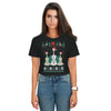 Violin Christmas Crop T-shirt