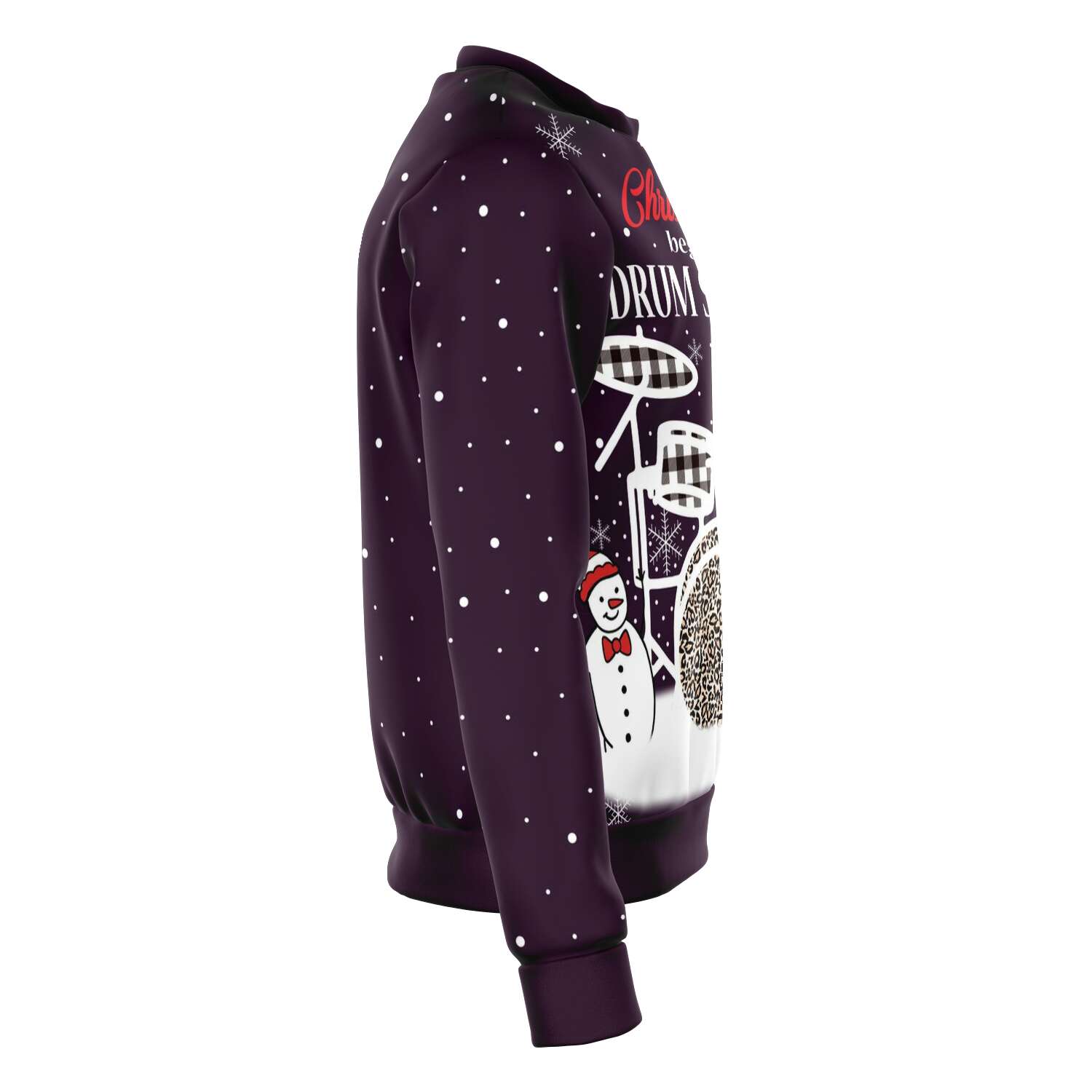 Christmas Begin With Drum Songs Plum Sweatshirt - { shop_name }} - Review