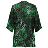 Music Notes Green Chiffon Kimono