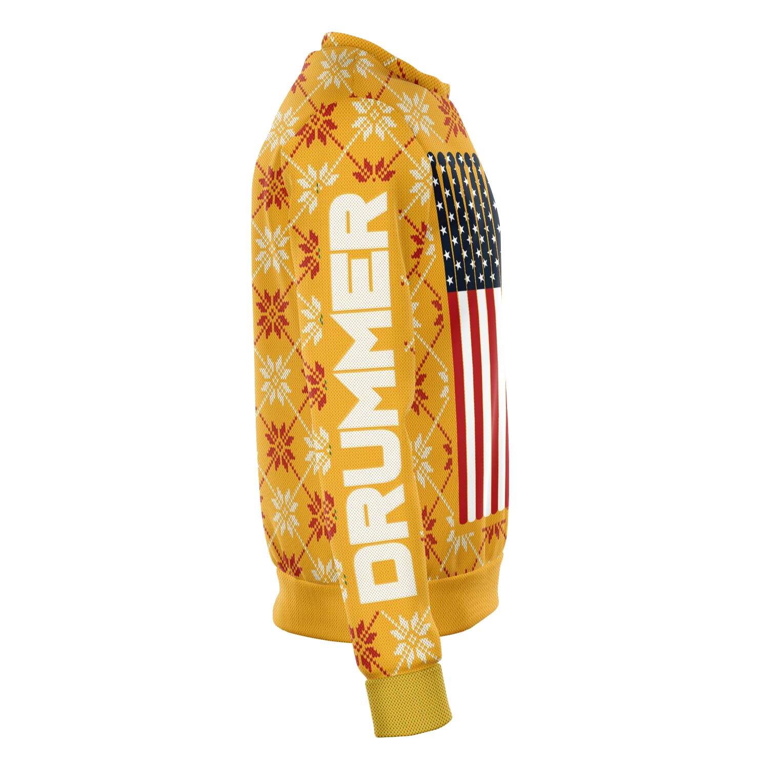 Drummer Christmas Yellow Sweatshirt