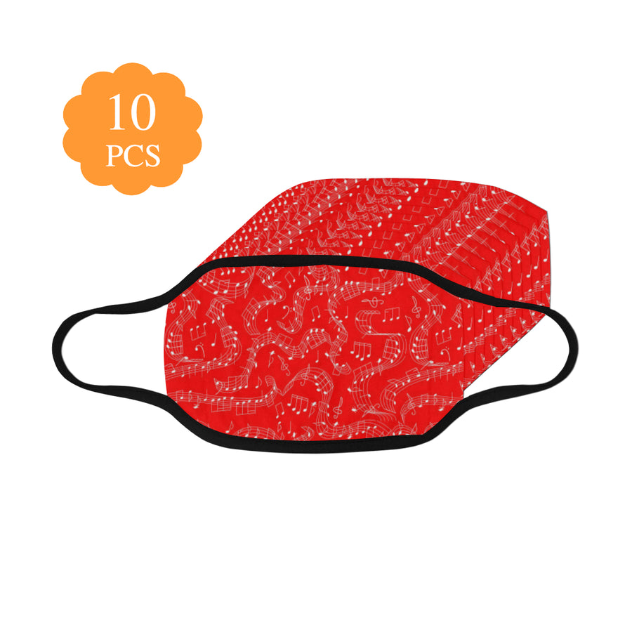 Musical Notes Red Mask