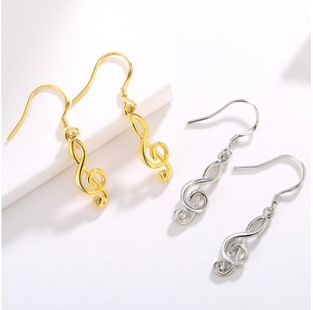 New Fashion Music Notes Drop Earrings