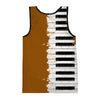 Piano Music 3D Printed Tank Top