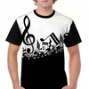 Black & White Music Notes T-shirt