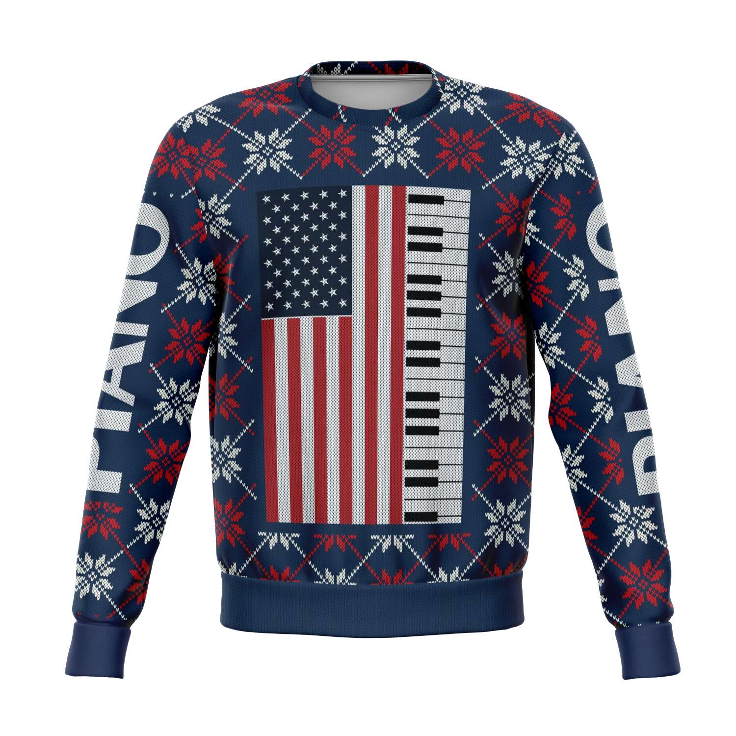 Piano Christmas Dark Blue Sweatshirt