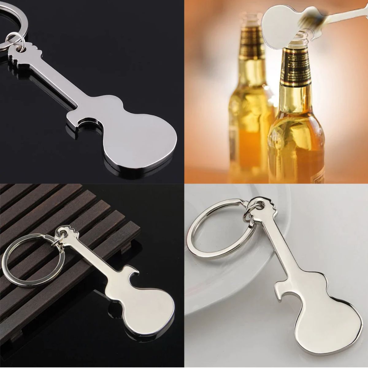 Guitar Bottle Opener Keychain