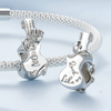 Silver Music Guitar Charm Bead