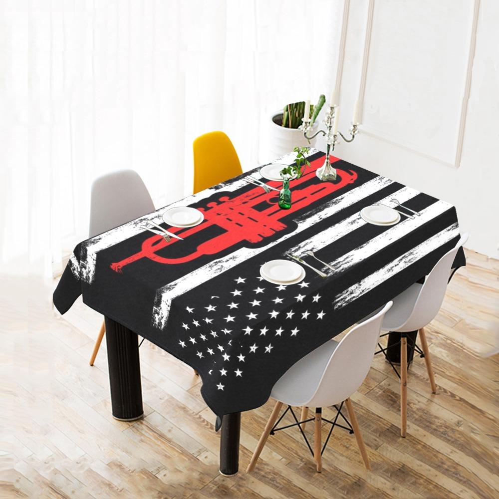 Trumpet American Flag Tablecloth