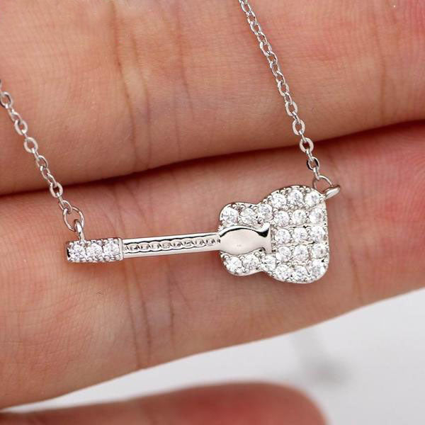 Zircon Guitar Necklace