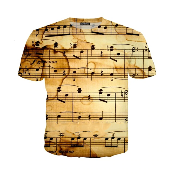 Music Notes 3D Print T-shirt