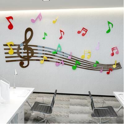 Music Note Acrylic 3D Wall Sticker