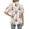 Violin Flowers Hawaiian Shirt