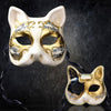 Music Note Cat Venetian Mask