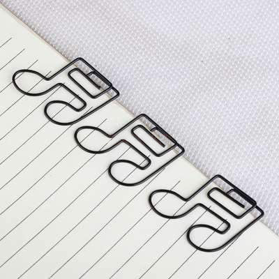 10pcs Black Music Notes Paper Clip - { shop_name }} - Review