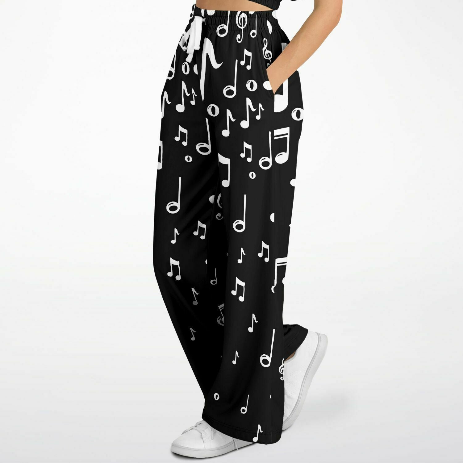 Music Notes Black Flare Jogger