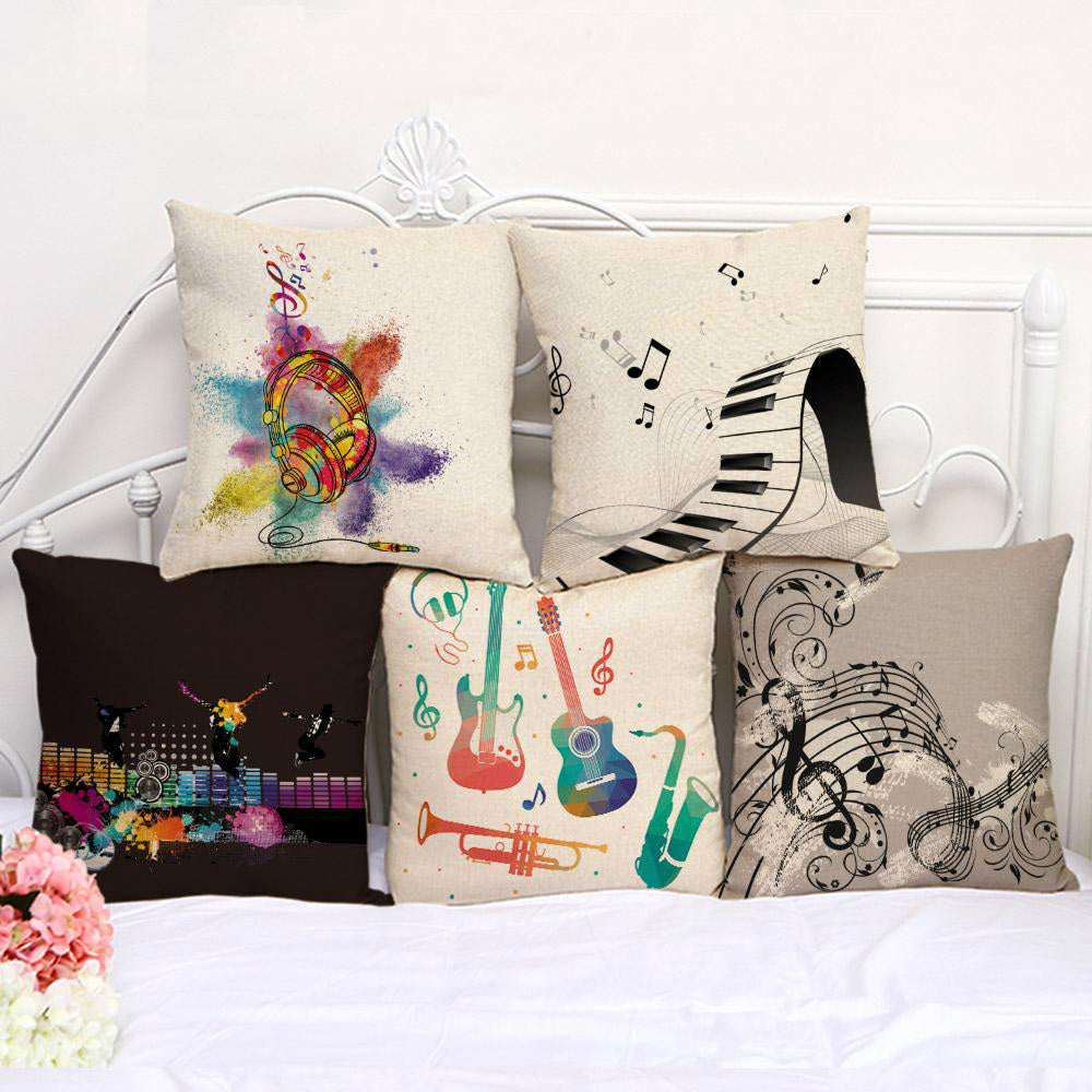 Free - Music Instrument Cushion Pillow Case