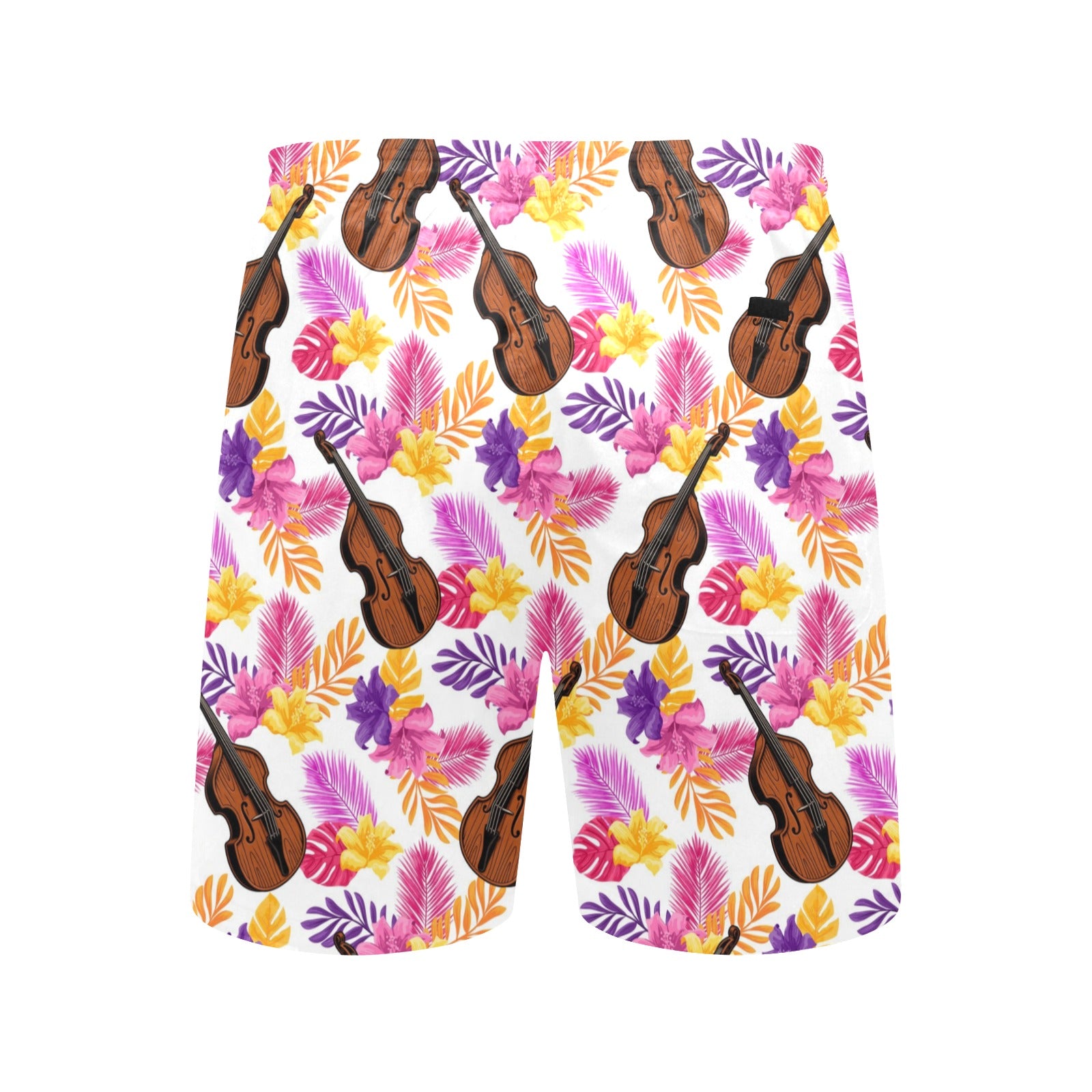 Violin Florals Beach Shorts