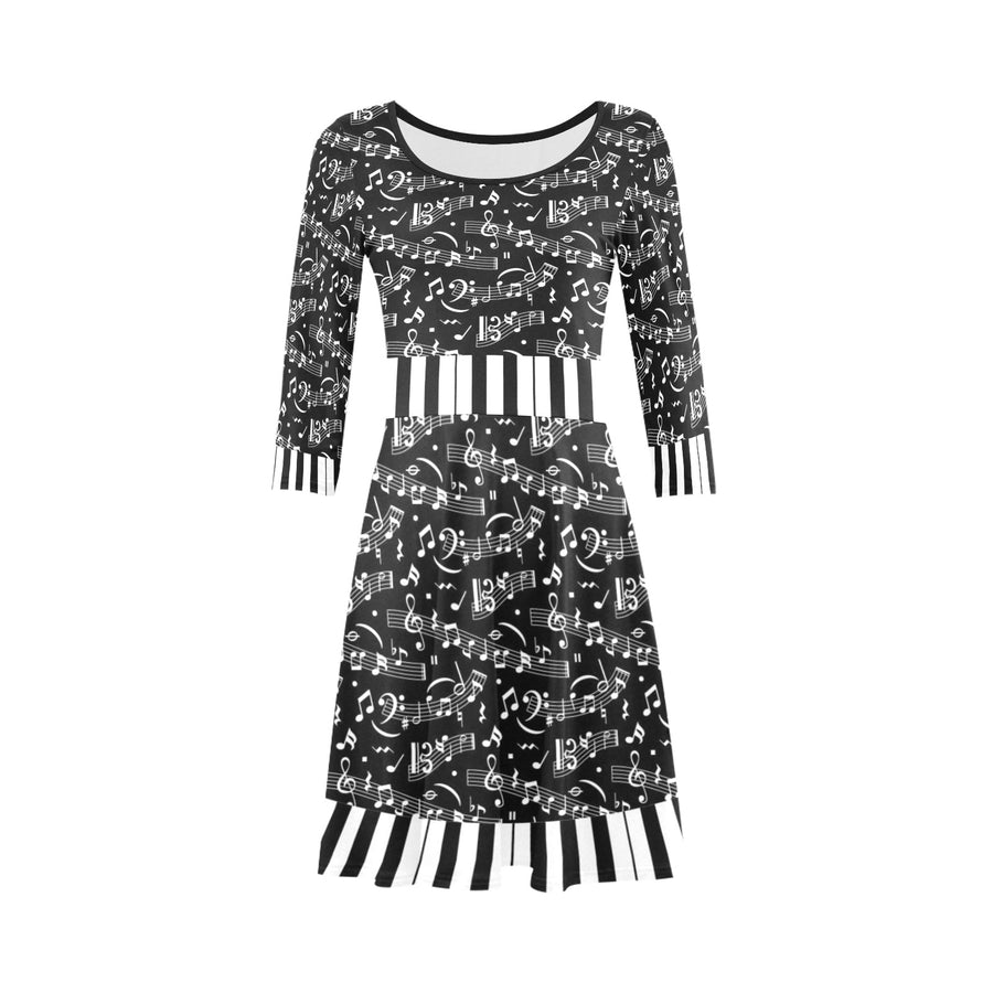 Music Notes Piano Sleeve Sundress