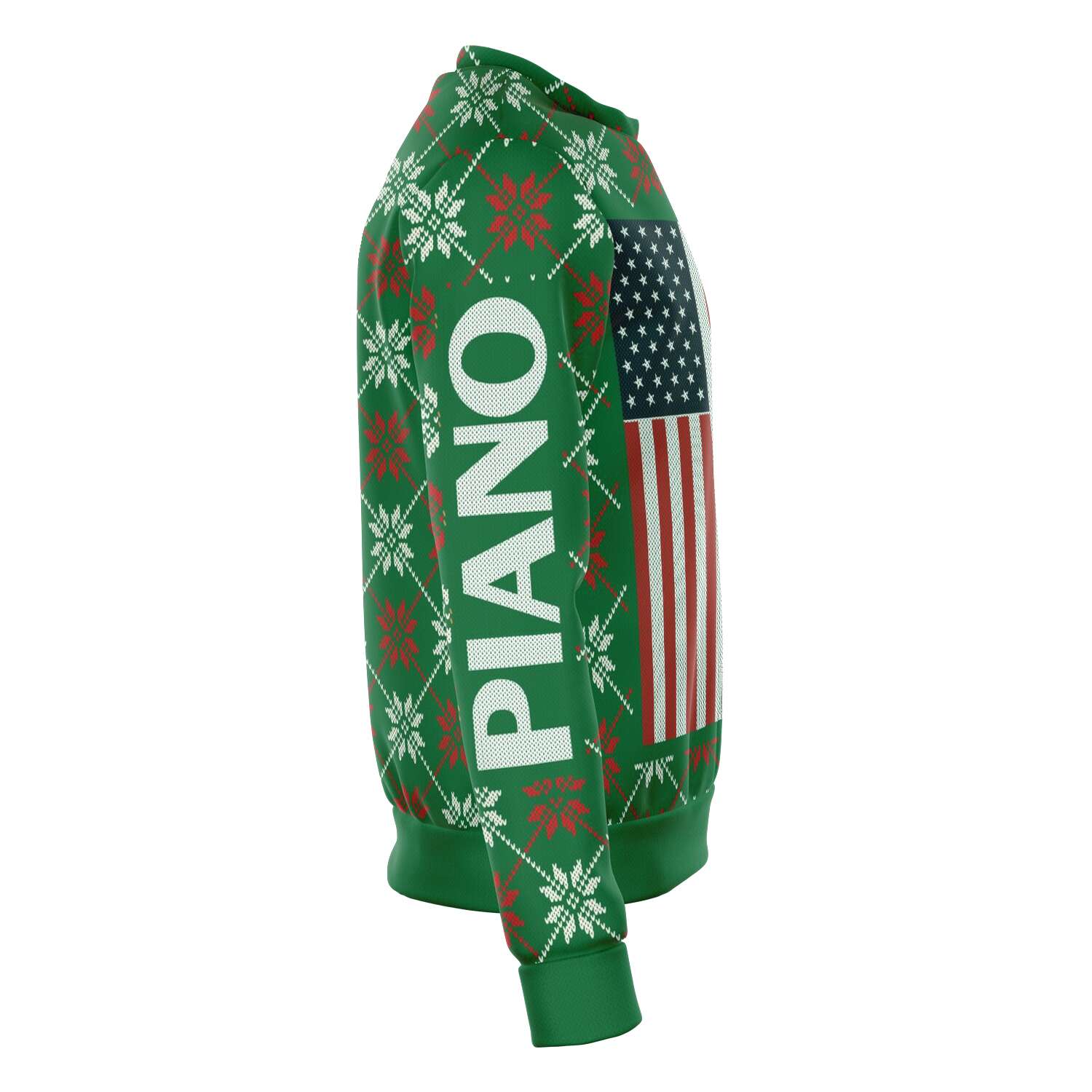 Piano Christmas Green Sweatshirt