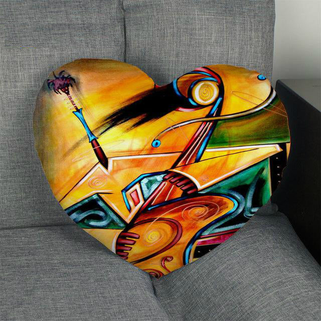 Music Art Heart-Shape Pillowcases