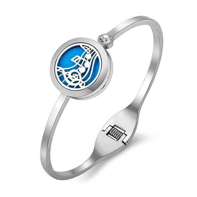 Music Notes Diffuser Lockets Bangle