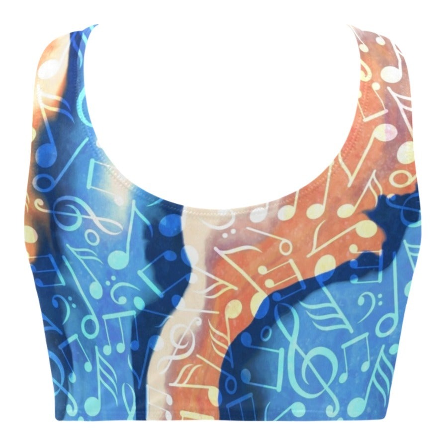 Music Notes Abstract Bikini Top