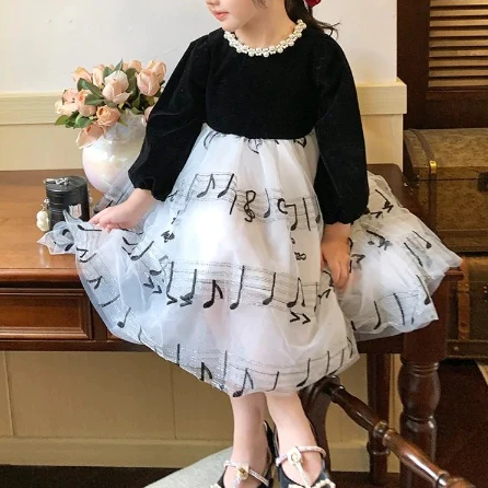 Music Note Kid Dress
