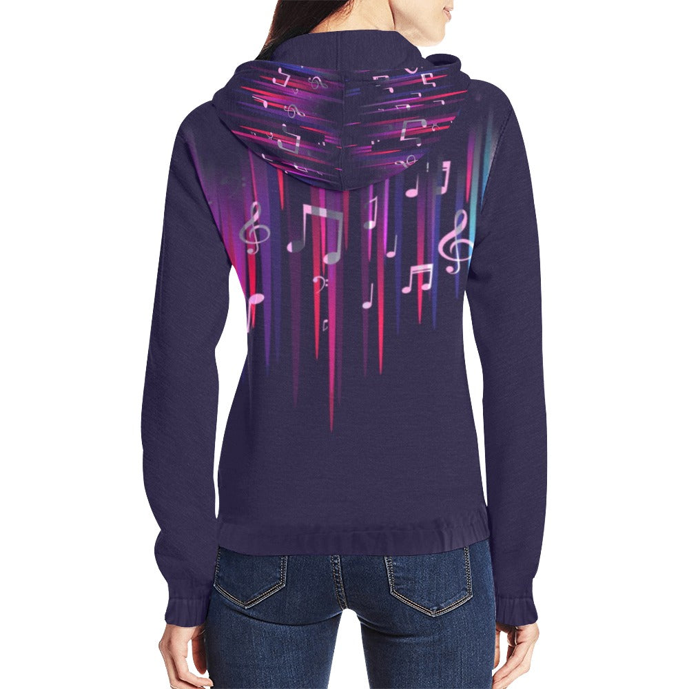 Music Notes Purple Hoodie