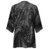 Music Notes Black Chiffon Kimono