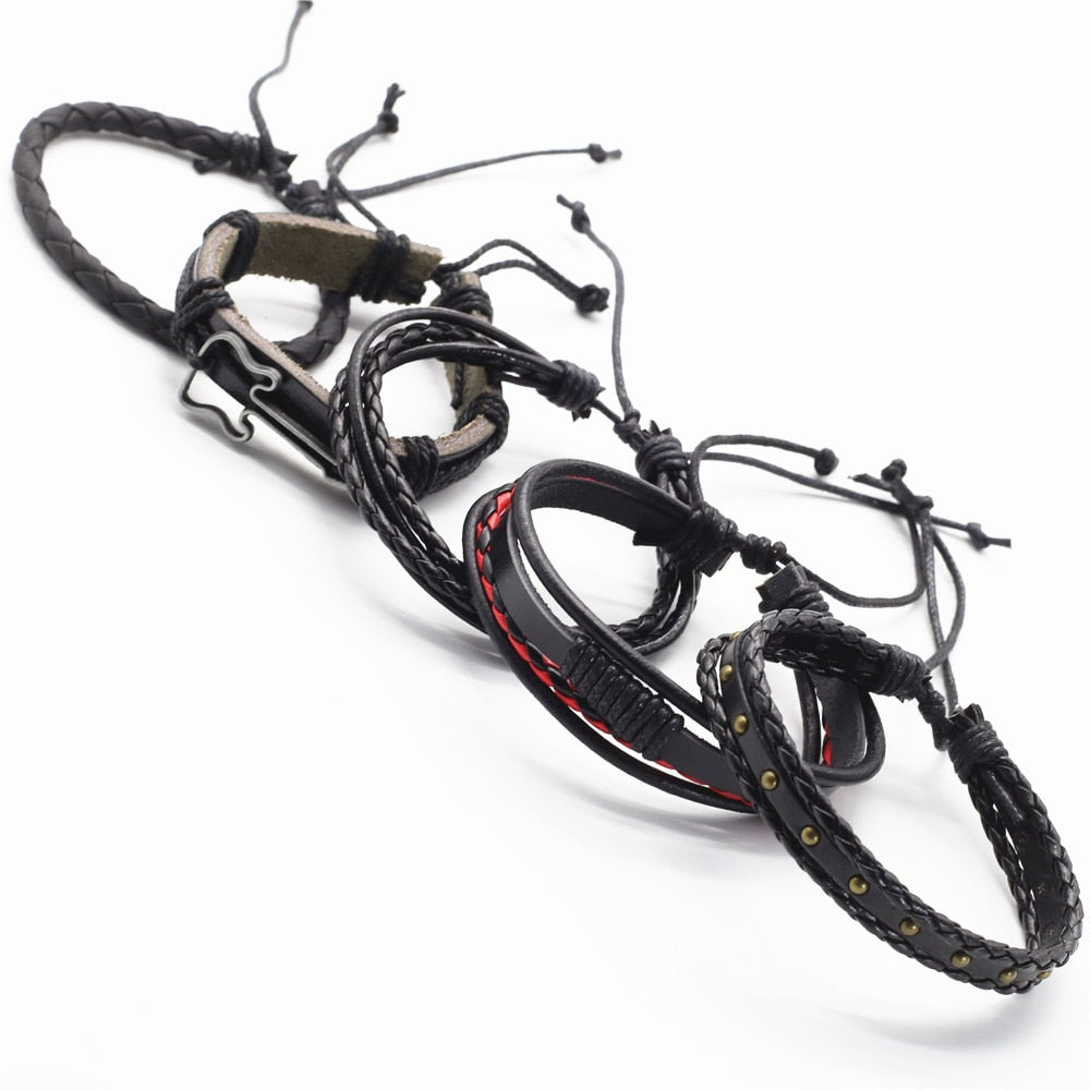 5 Pcs/set Punk Guitar Leather Bracelet - { shop_name }} - Review