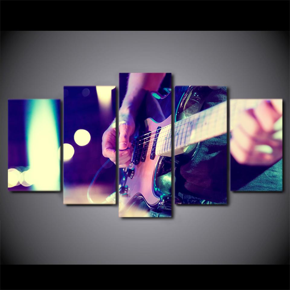 5 Pieces Mood Guitar Canvas Art - { shop_name }} - Review