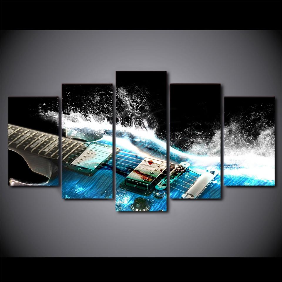 5 Pieces Wave Guitar Canvas Art - { shop_name }} - Review