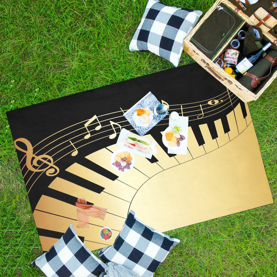 Piano Musical Waterproof Picnic Mat