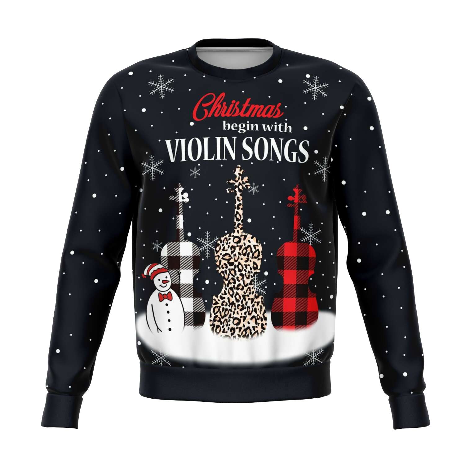 Christmas Begin With Violin Songs Sweatshirt