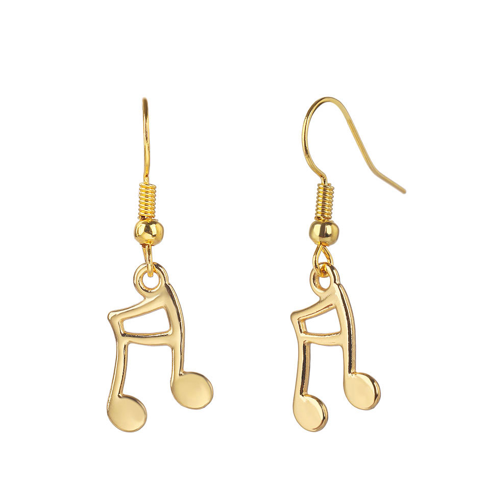 Elegant Music Note Drop Earrings