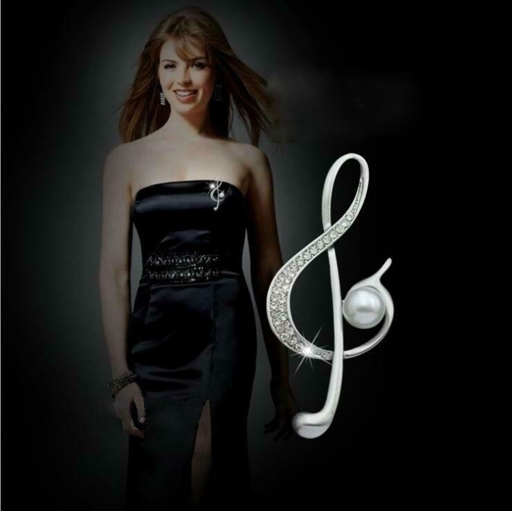 Music Note Style Brooches