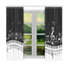 Music Notes And Piano Window Curtains
