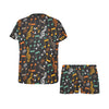 Colorful Music Notes Black Pajama Set