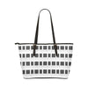 Piano Keys Leather Tote Bag