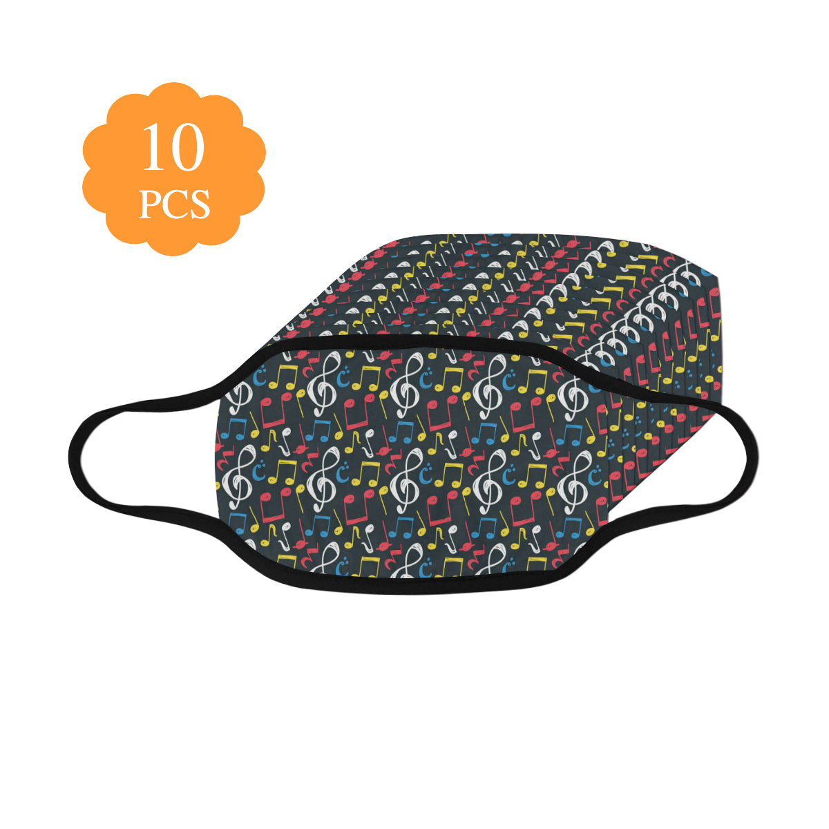 Colorful Music Notes Mask