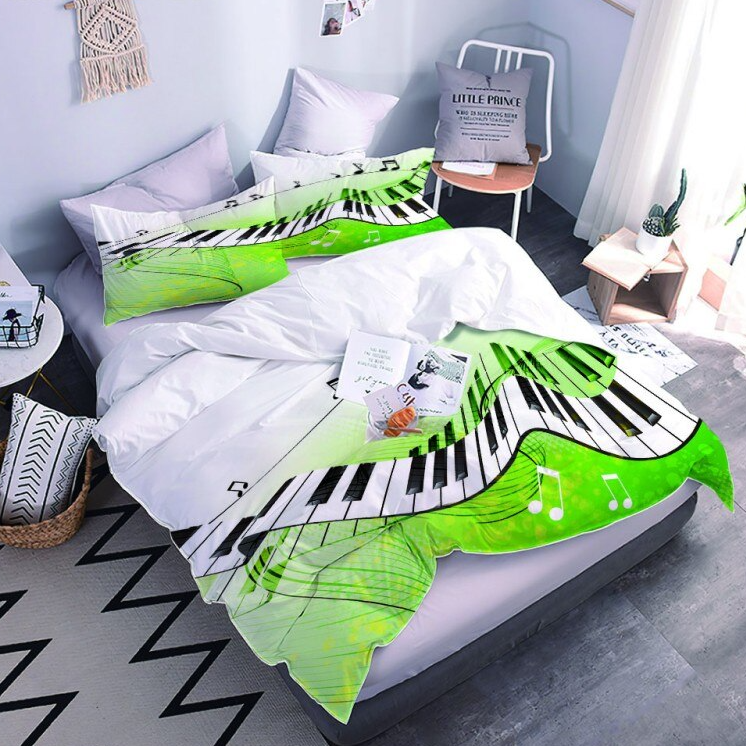 Music Green Bedding Set
