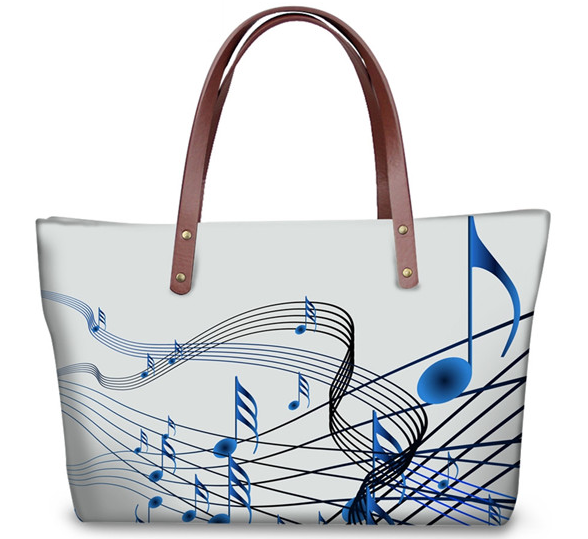Music Note and Piano Handbag