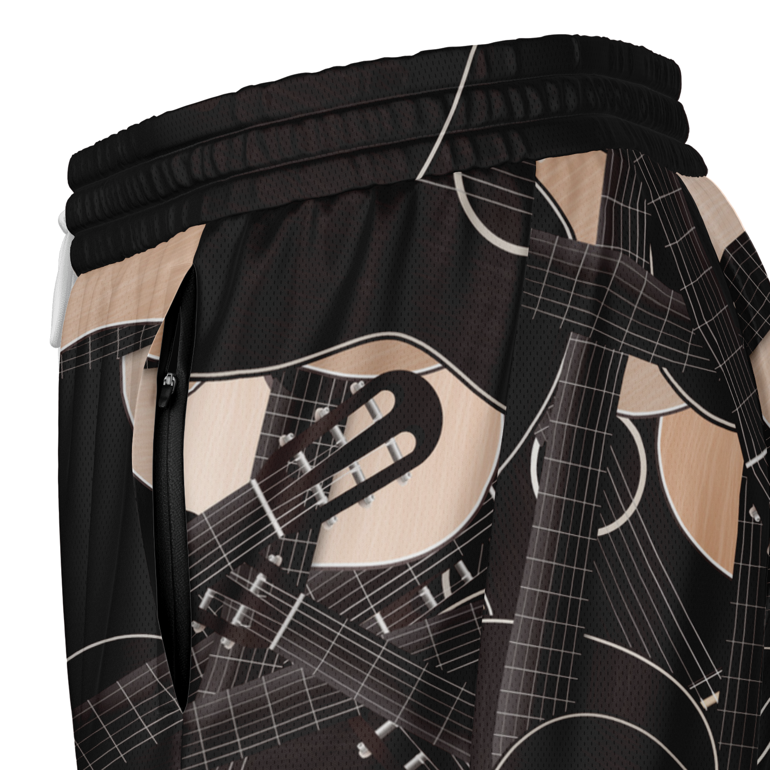 Guitar Pattern 2-In-1 Shorts